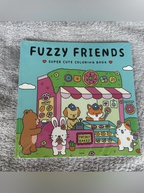 FRIENDS Fuzzy Friends Coloring Book - Teal & Pink